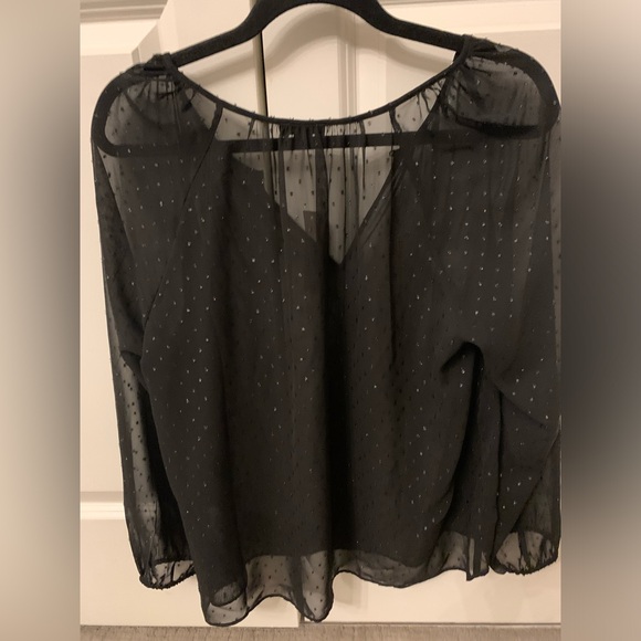 JCrew Point Sur sheer black blouse New with Tags - Picture 3 of 4